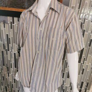 Vintage Oscar de la Renta striped short sleeve button down 0040 Oscar de la Rent